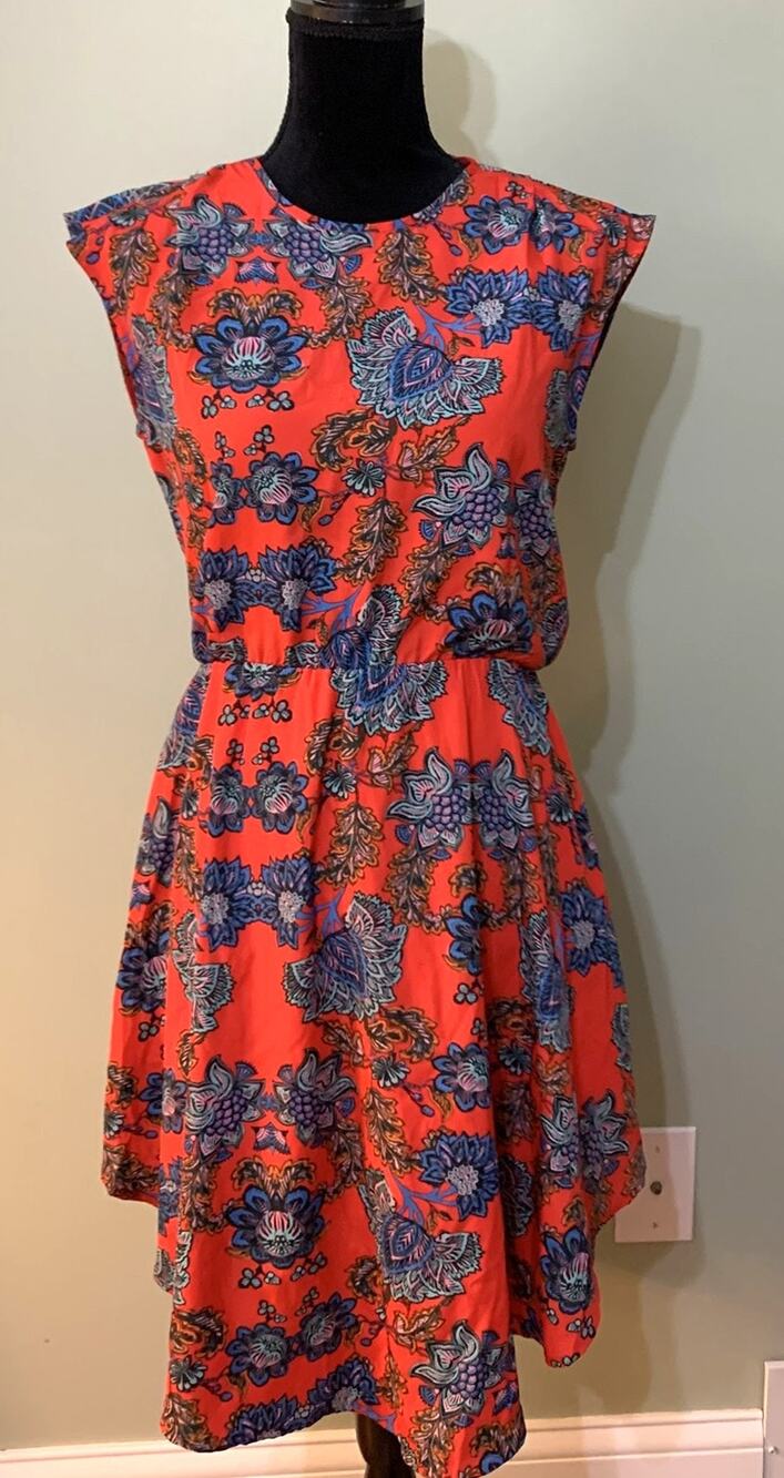 Collective Concepts Red Blue Pink Floral Size Small Size Small